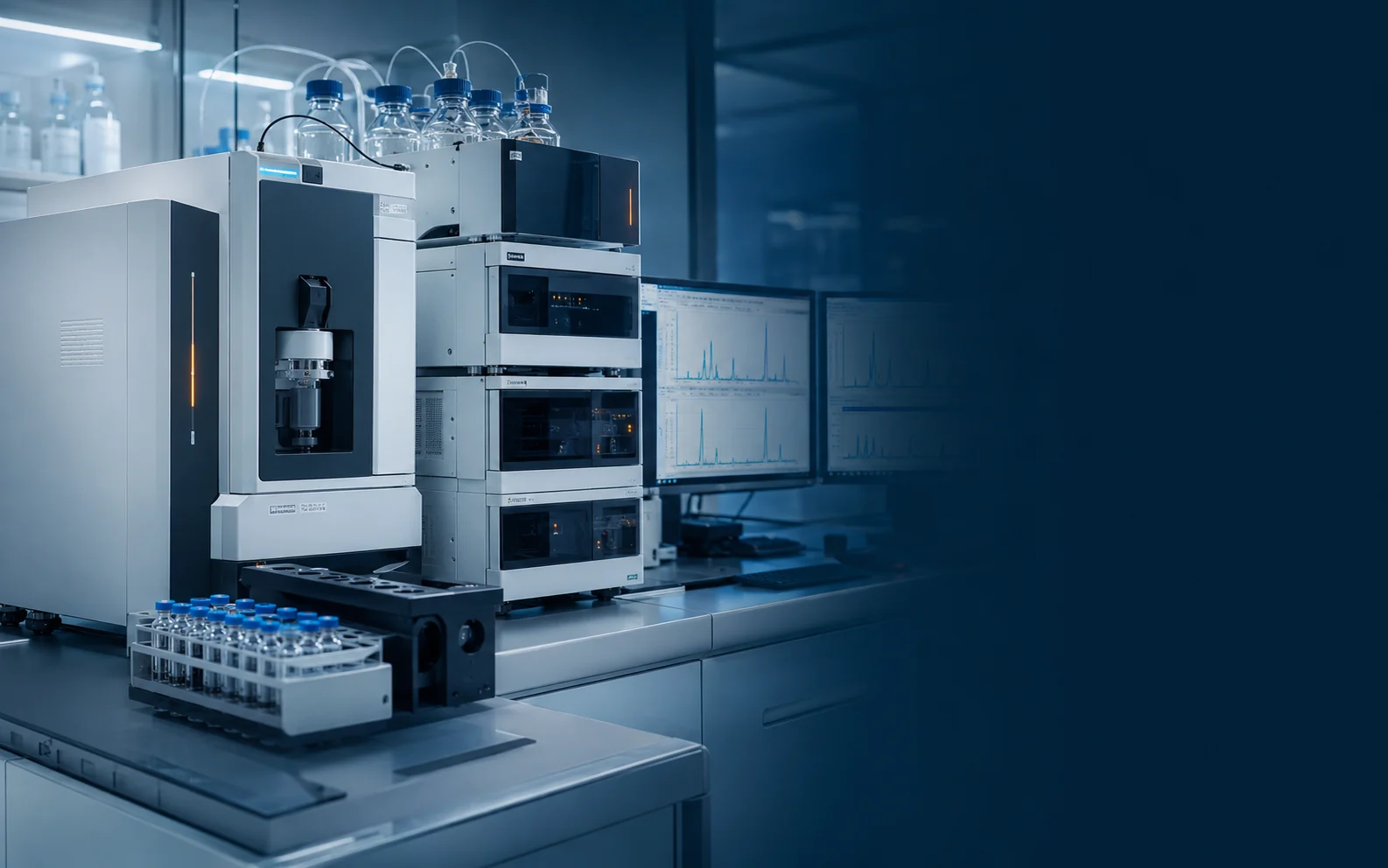 Laboratory testing equipment used for research product analysis